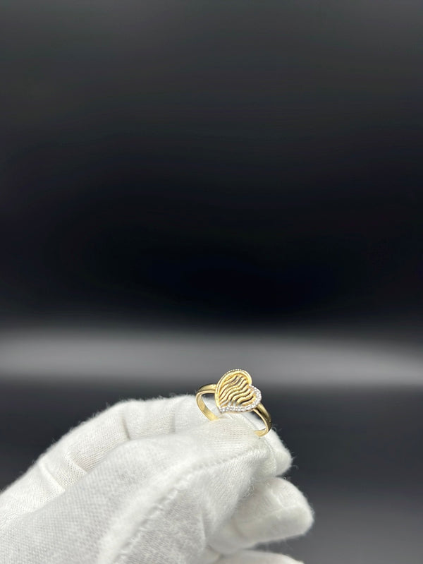 New Gold 14k Heart on Cz Stones by GO™