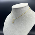 New Gold 14K Flat Cuban with Crown Pendant