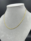 New Gold 14k Women Solid Flat Cuban  Chain pendant  by GO™