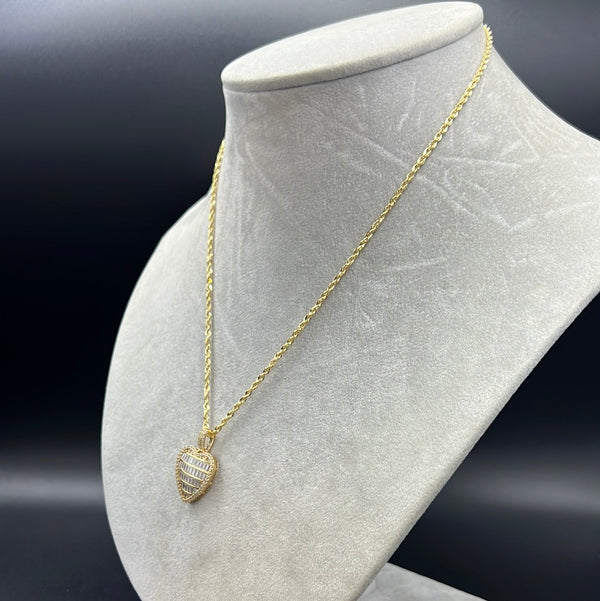 New Gold 14k Women Rope chain with Heart pendant  by GO™