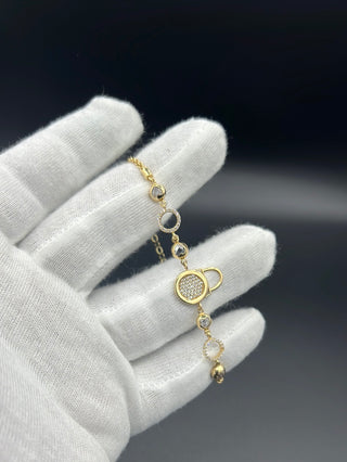 New Gold 14k Bracelet  on Cz Stones by GO™