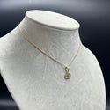 New Gold 14K Flat Cuban with Crown Pendant