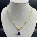 New Solid Rope Chain 14k With Buddha Pendant