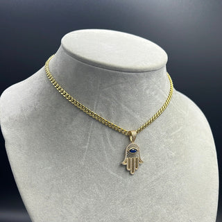 New Gold 14k Women Hollow Miami Cuban  Chain with Pendant  by GO™