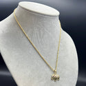 New Gold 14K Hollow Rope Chain With Elephant Pendant by G.O