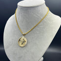 New Gold 14K Hollow Franco Chain With Pendant by GO™