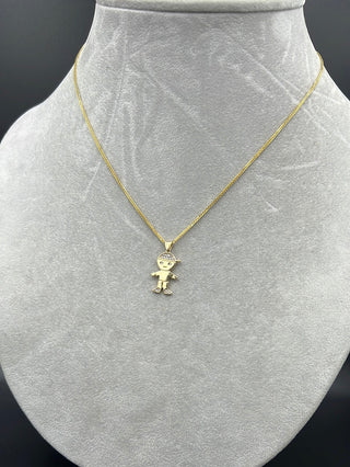 New Gold 14K Franco with boy pendant