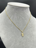 New Gold 14K Franco with girl pendant