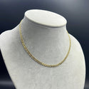 New Hollow Flat Cuban Chain 14k