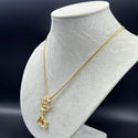 New Gold 14K Hollow Miami Cuban  Chain With St. Michael Pendant by GO™