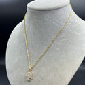 New Gold 14K Rope Chain With Hamsa Pendant