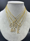 New Gold 14K Franco with letter pendant