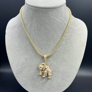 New Gold 14K Moon  Ice Chain With Pendant by GO™