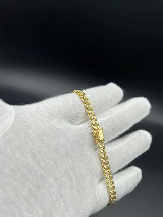 New Gold 14K Semi Solid Cuban bracelet