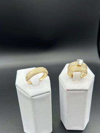 New Gold 14k Wedding Rings With Zc Stones