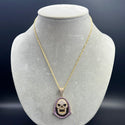 New Gold 14K Hollow Rope Chain with Pendant by G.O