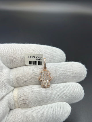 Buy white-and-rose-gold New Gold 14k Hamsa  VS1 Diamonds 💎 Pendant