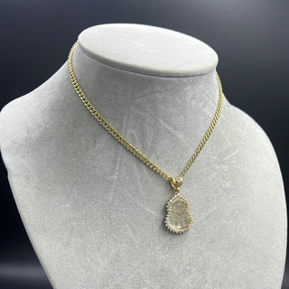 New Gold 14k Women Hollow Miami Cuban  Chain with Pendant  by GO™