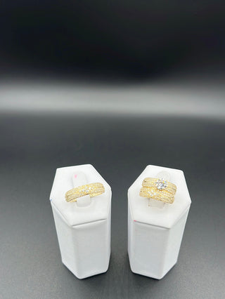 New Gold 14k Wedding Rings With Zc Stones