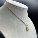 New Gold 14K Rope Chain With Teddy Bear Pendant