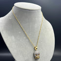 New Gold 14K Hollow Rope Chain with Pendant by G.O