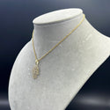 New Gold 14K Hollow Rope Chain with Pendant by G.O