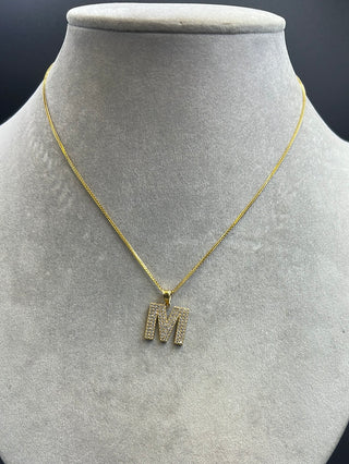 New Gold 14K Franco with letter pendant