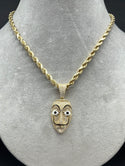 New Gold 14K Rope Chain with Money Heist  pendant