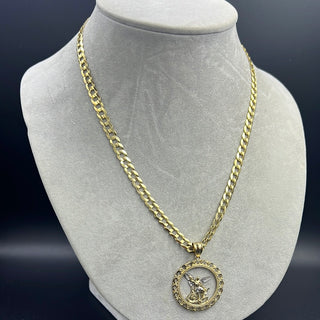 New Flat Cuban Chain With Pendant 14k by G.O™