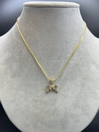New Gold 14K Hollow Franco Chain with pendant