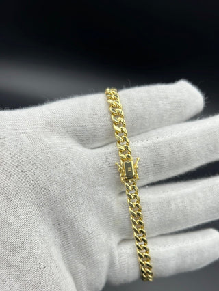 New Gold 14K Semi Solid Cuban bracelet