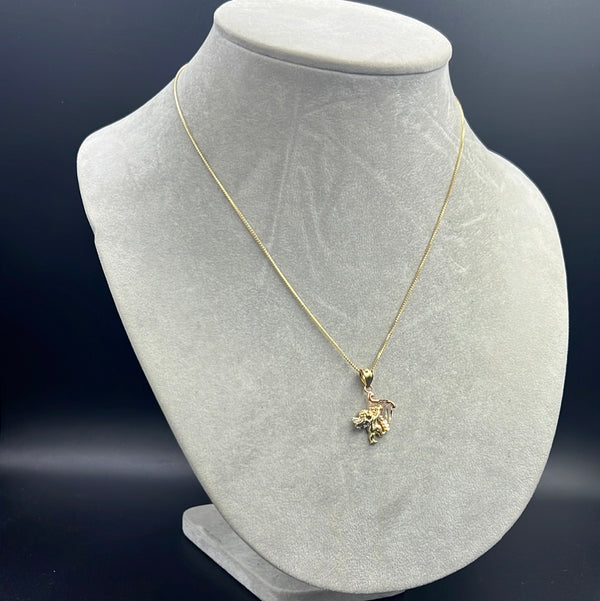 New Gold 14K Hollow Franco Chain With Pendant by GO™