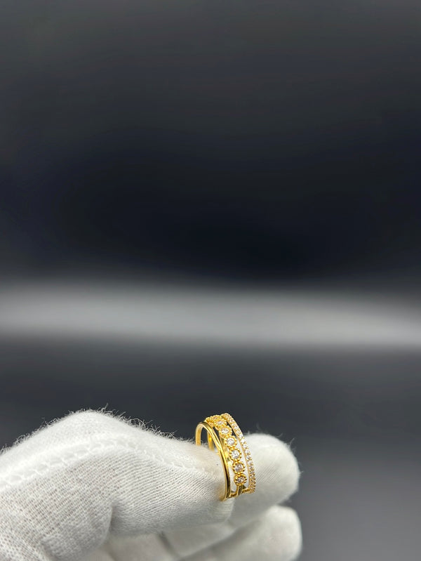 New Gold 14k Women Ring  on Cz Stones by GO™