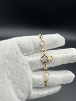 New Gold 14k Bracelet  on Cz Stones by GO™