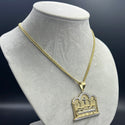 New Gold 14k Women Hollow Miami Cuban  Chain with Pendant  by GO™