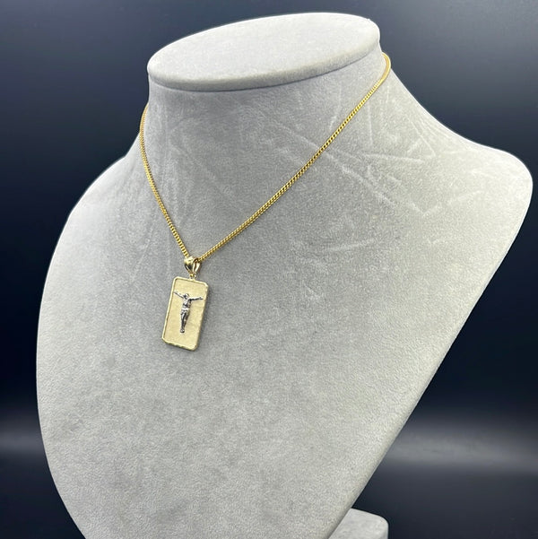 New Gold 14K Hollow Franco Chain With Pendant by GO™