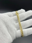 New Gold 14K Semi Solid Cuban bracelet