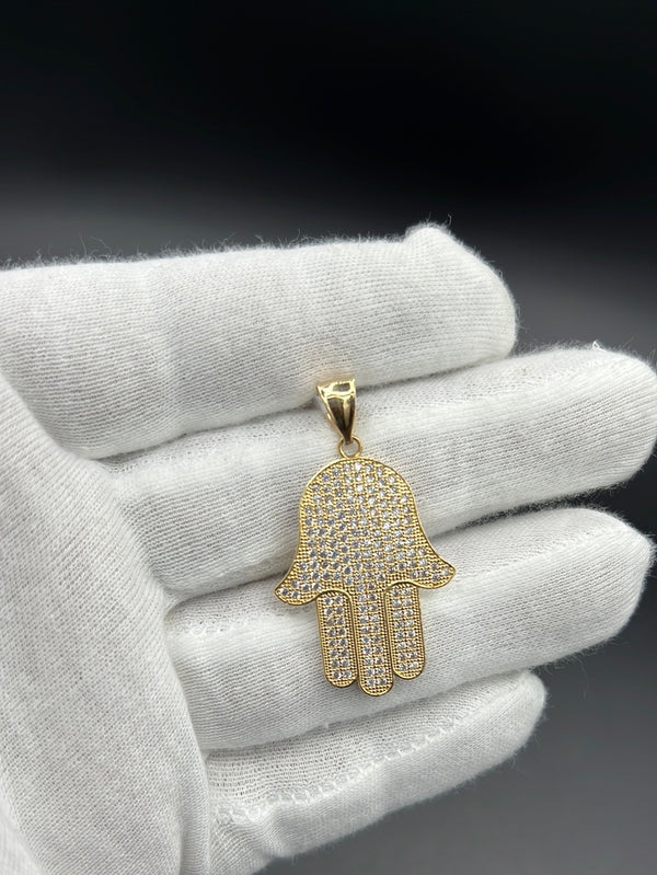 New Gold 14K Hamsa Pendant by GO™