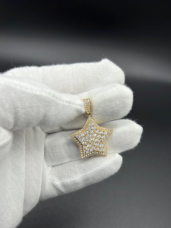 New Gold 14K Star on Cz Pendant by GO™