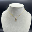 New Gold 14K Flat Cuban with Girl Pendant