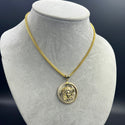 New Gold 14K Hollow Franco Chain With Pendant by GO™