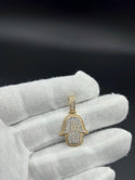 New Gold 14K Hamsa on Cz Pendant by GO™