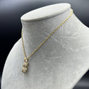 New Gold 14K Rope Chain With Teddy Bear Pendant