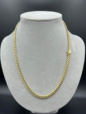 New Gold 14K Semi solid Cuban Chain