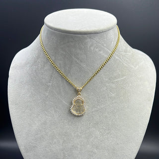 New Gold 14k Women Hollow Miami Cuban  Chain with Pendant  by GO™