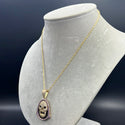 New Gold 14K Hollow Rope Chain with Pendant by G.O