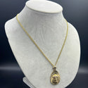 New Gold 14K Hollow Miami Cuban Chain With Pendant by GO™