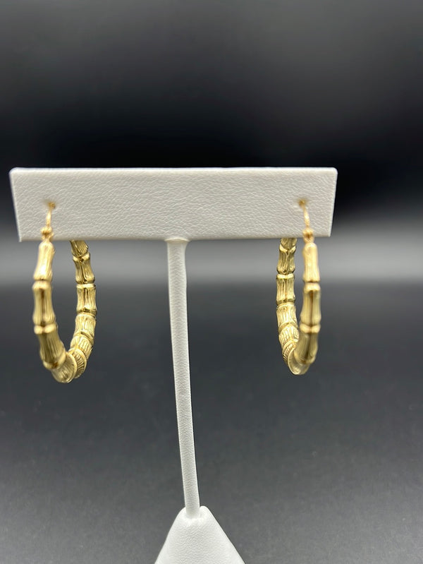 New Gold 14k Bambú Hoops