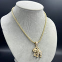 New Gold 14K Moon  Ice Chain With Pendant by GO™