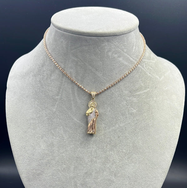 New Gold 14K Moon Ice Chain With Pendant by GO™